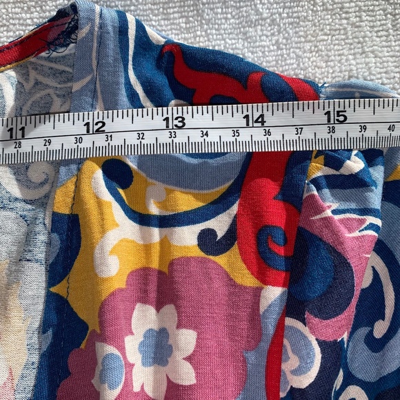 Lefties NWT Wrap Style Floral Dress Size XXL Colorful Short Sleeve Summer Dress - Picture 11 of 12